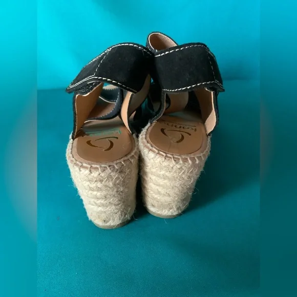 KANNA ANIA Women’s Black Espadrille Wedge Sandals - Picture 3 of 4